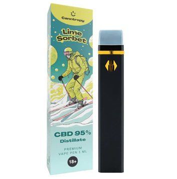 Інгалятор  CBD 95% Canntropy Lime Sorbet 1мл - Одноразовий inhaliator-cbd-95-canntropy-lime-sorbet фото