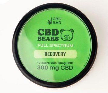 CBD Full Spectrum желейні ведмедики "Recovery", 300 мг КБД, яблуко, 10 шт cbd-applebears-mini-FS фото