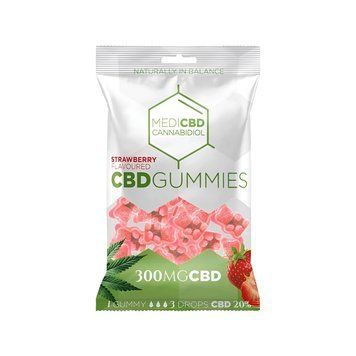 CBD 300мг Полуничні Желейні цукерки  | MEDICBD cbd-zheleiky-medicbd фото