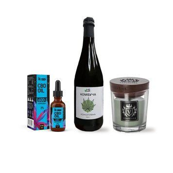 Набір CBD 2% + конопляна комбуча + свічка Vellutier із запахом канабісу 03 фото