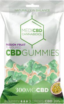 CBD желейні ведмедики MediCBD зі смаком маракуї 300 мг CBD, 10 шт  ОК-11301 фото