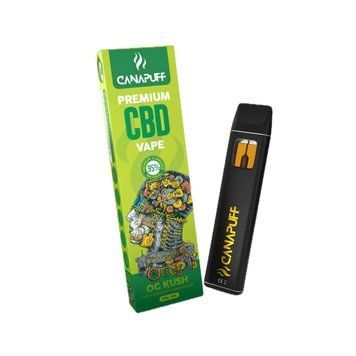 Одноразовий інгалятор Canapuff OGKush 95% CBD аромат із цитрусом  ок-11220 фото