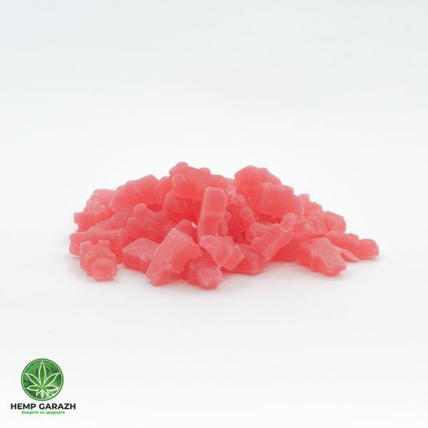 Желейні CBD ведмедики зі смаком полуниці 80г 1000мг CBD Vegan cbd-strawberry-bears фото